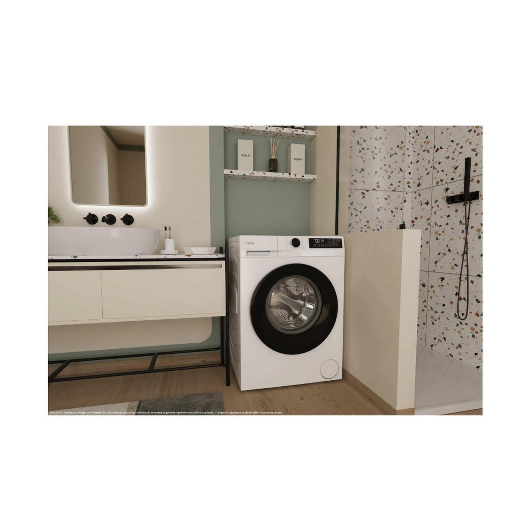 Voir la diapositive 6 : Candy Lave-linge frontal 8kg 1400 tours/min - gd48sb6-s