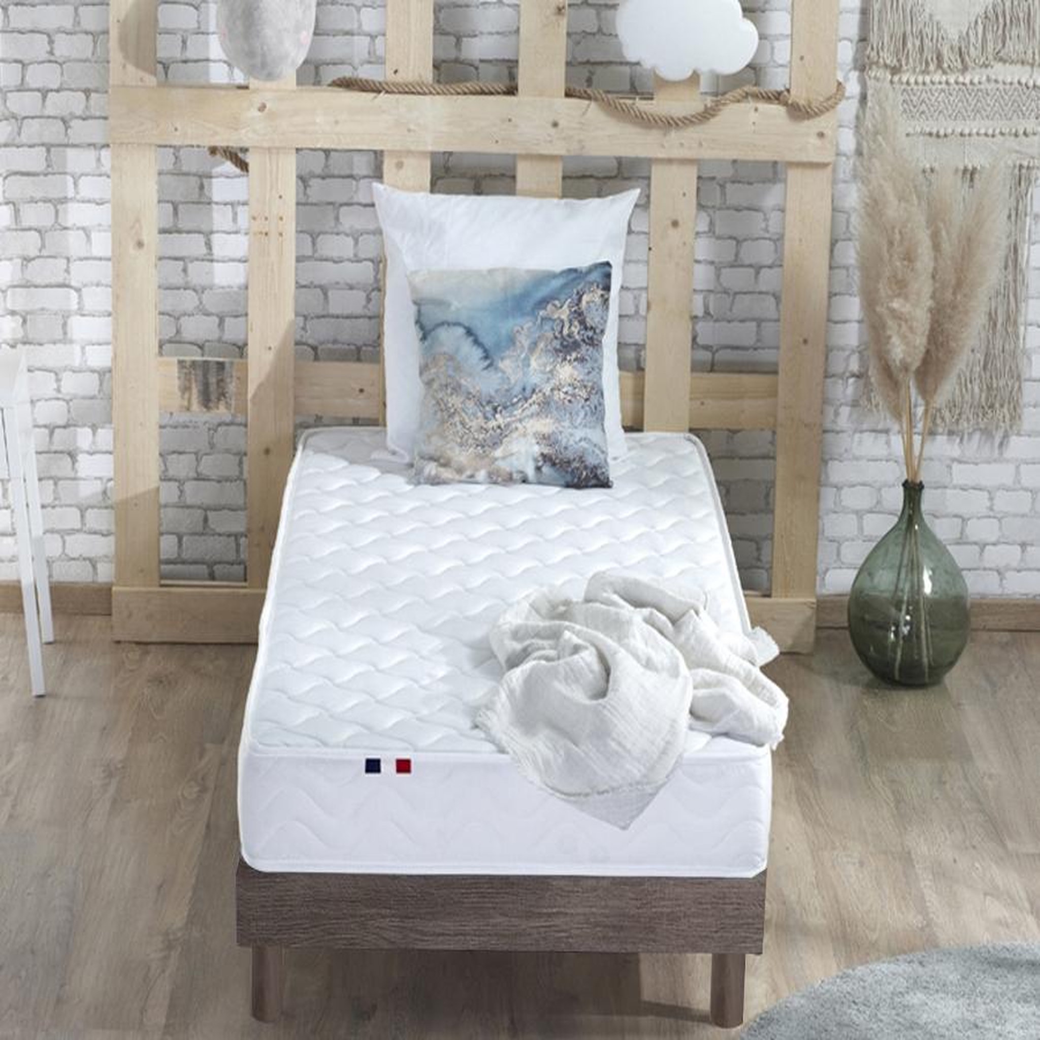 Voir la diapositive 5 : IDLITERIE Ensemble Matelas accueil Latex INITIAL Sommier en Kit