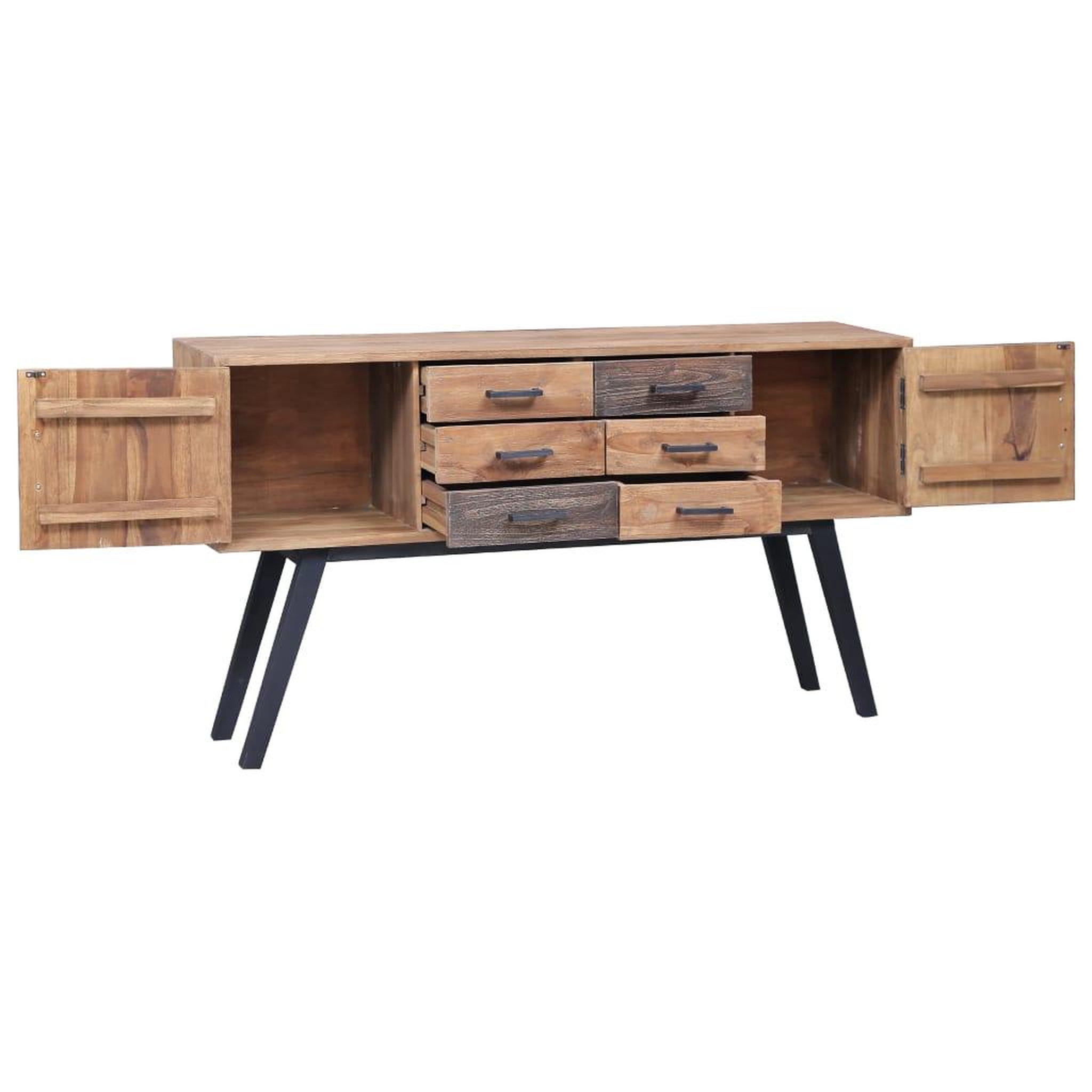 Voir la diapositive 3 : VIDAXL Armoire laterale 110x30x75 cm Teck solide