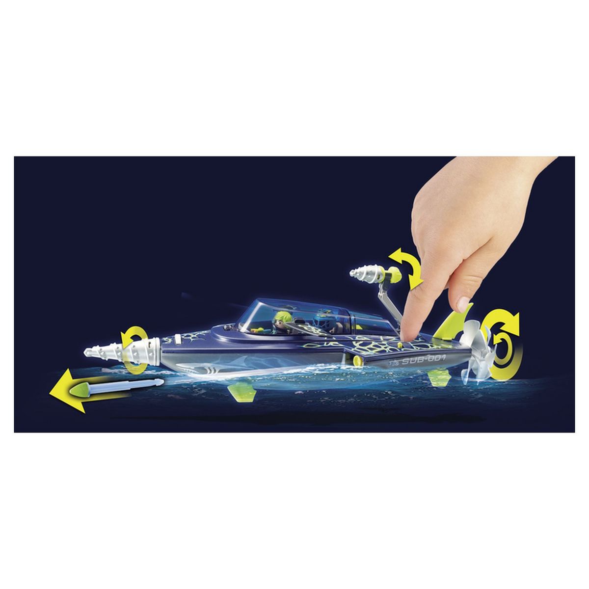 PLAYMOBIL 70005 - Top Agents - Sous-marin d'attaque S.H.A.R.K Team