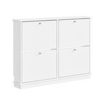 SOBUY Armoire à chaussures Blanc 105x48x78 cm FSR216-W