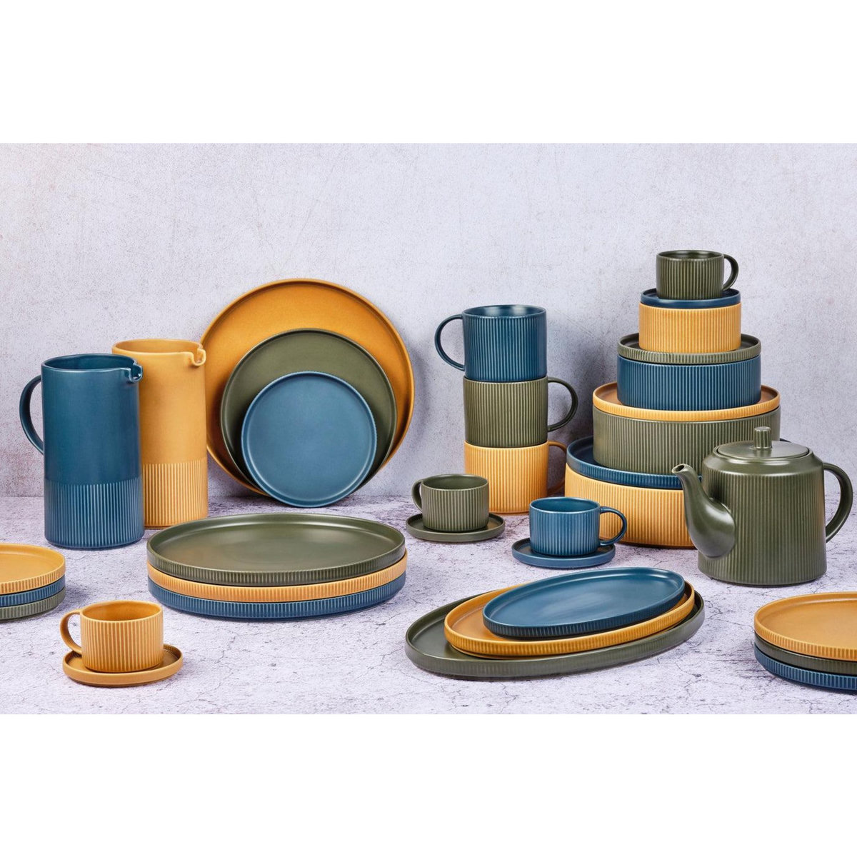 BJORN Saladier SCANDI Ø21,5cm et Ø27,5cm - 2 pièces - Ocre