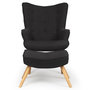 Voir la diapositive 2 : Paris Prix Fauteuil & Pouf Scandinave  Orle  98cm Noir