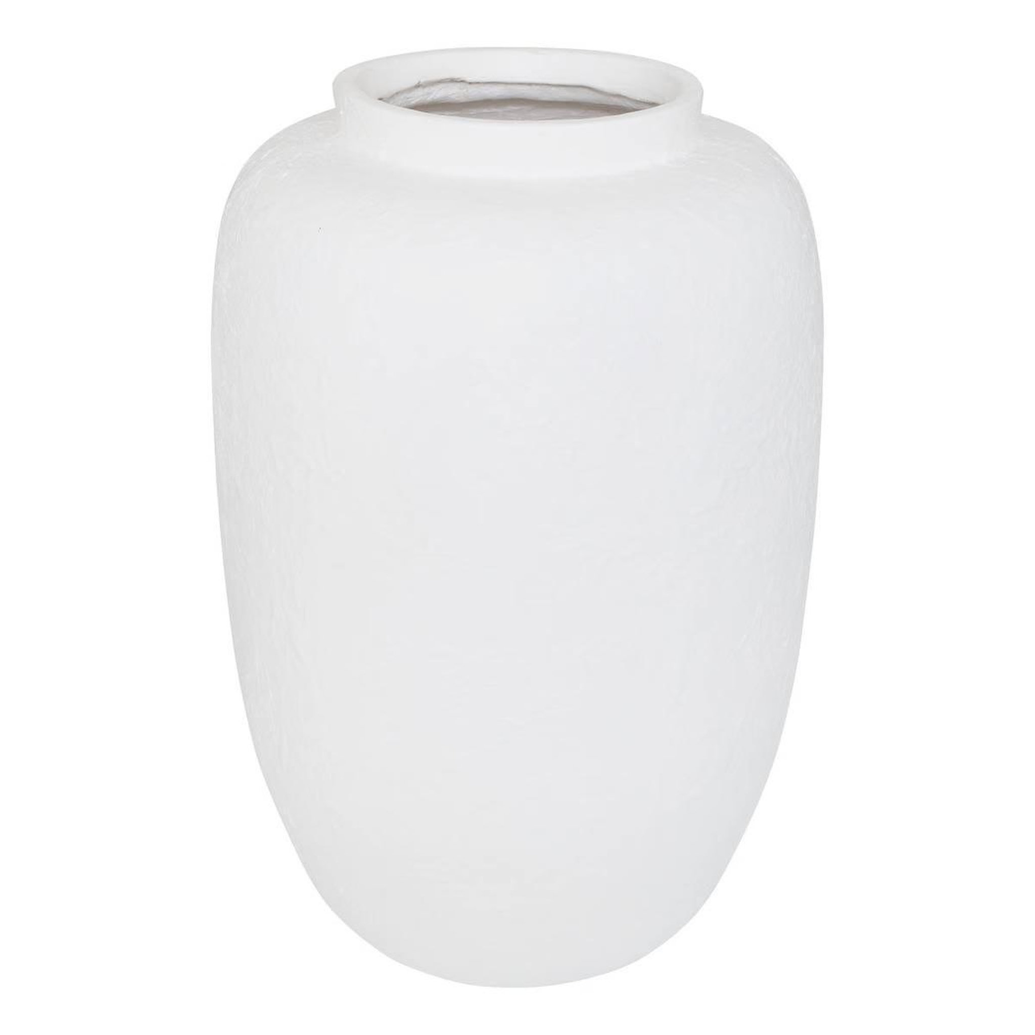 ATMOSPHERA Vase déco en magnésie  elène  45cm blanc
