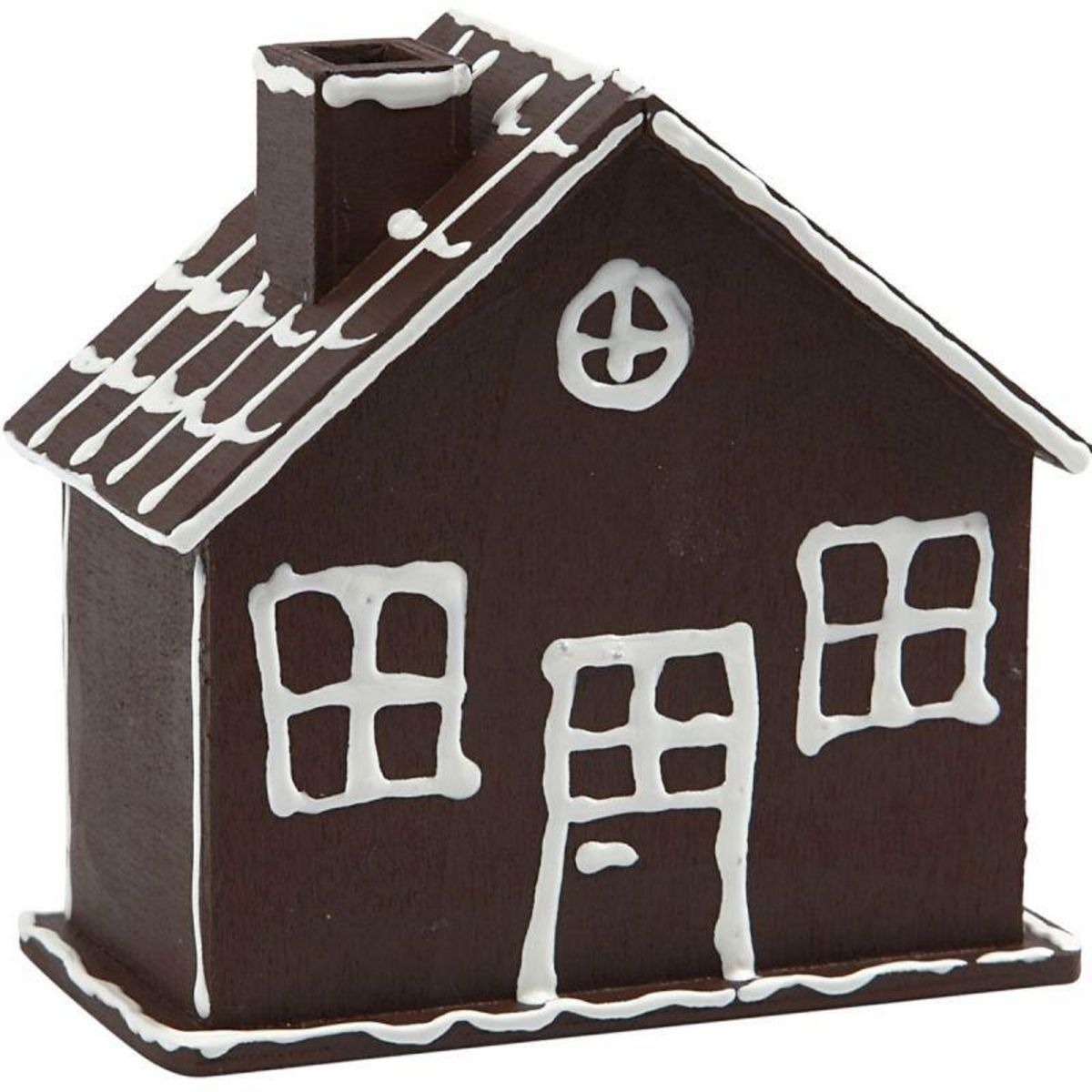 CREATIV COMPANY Tirelire en bois à décorer Maison - 10 x 10 x 5,4 cm