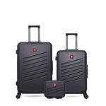 SWISS KOPPER SWISS KOPPER - LOT DE 3 - Valises grand format, weekend et vanity ZURICH. Coloris disponibles : Vert, Beige, Noir, Bleu, Rose, Gris