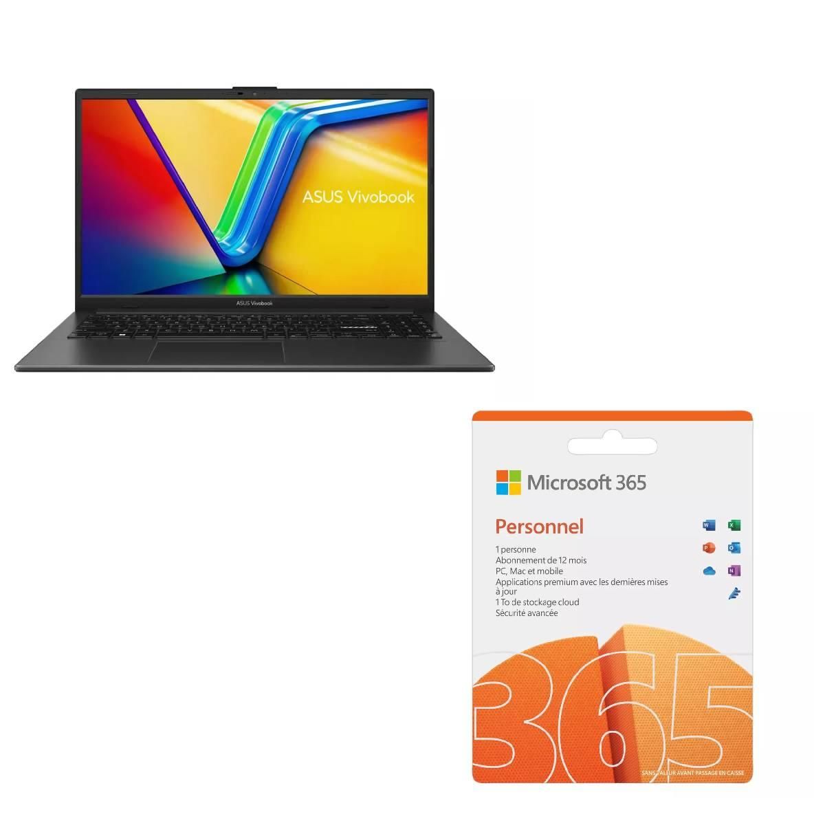 ASUS Pack Ordinateur portable ASUS S1504FA-NJ720W + Logiciel MICROSOFTOFFICE 365 