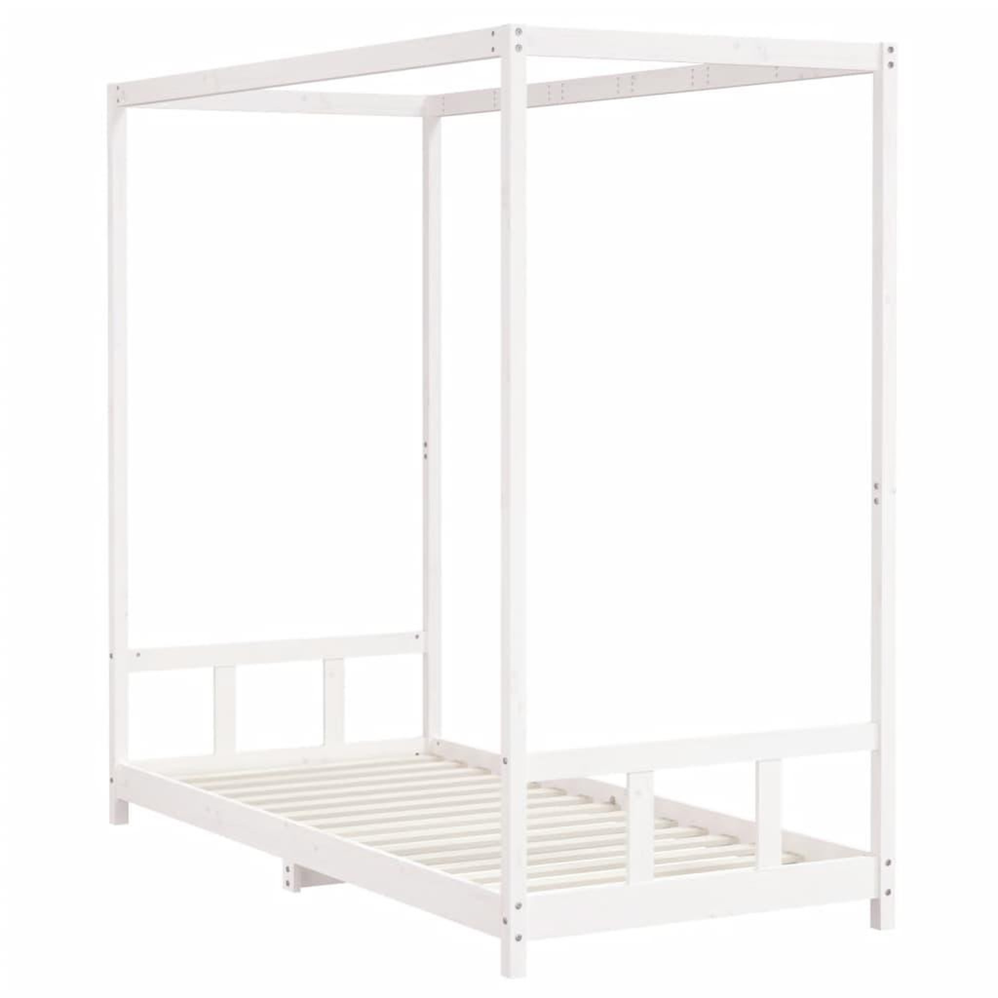 Voir la diapositive 3 : VIDAXL Cadre de lit pour enfants blanc 90x200 cm bois de pin massif