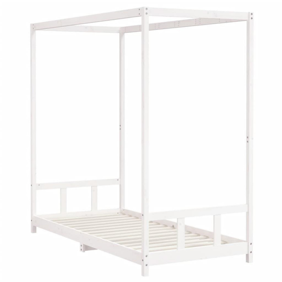 VIDAXL Cadre de lit pour enfants blanc 90x200 cm bois de pin massif