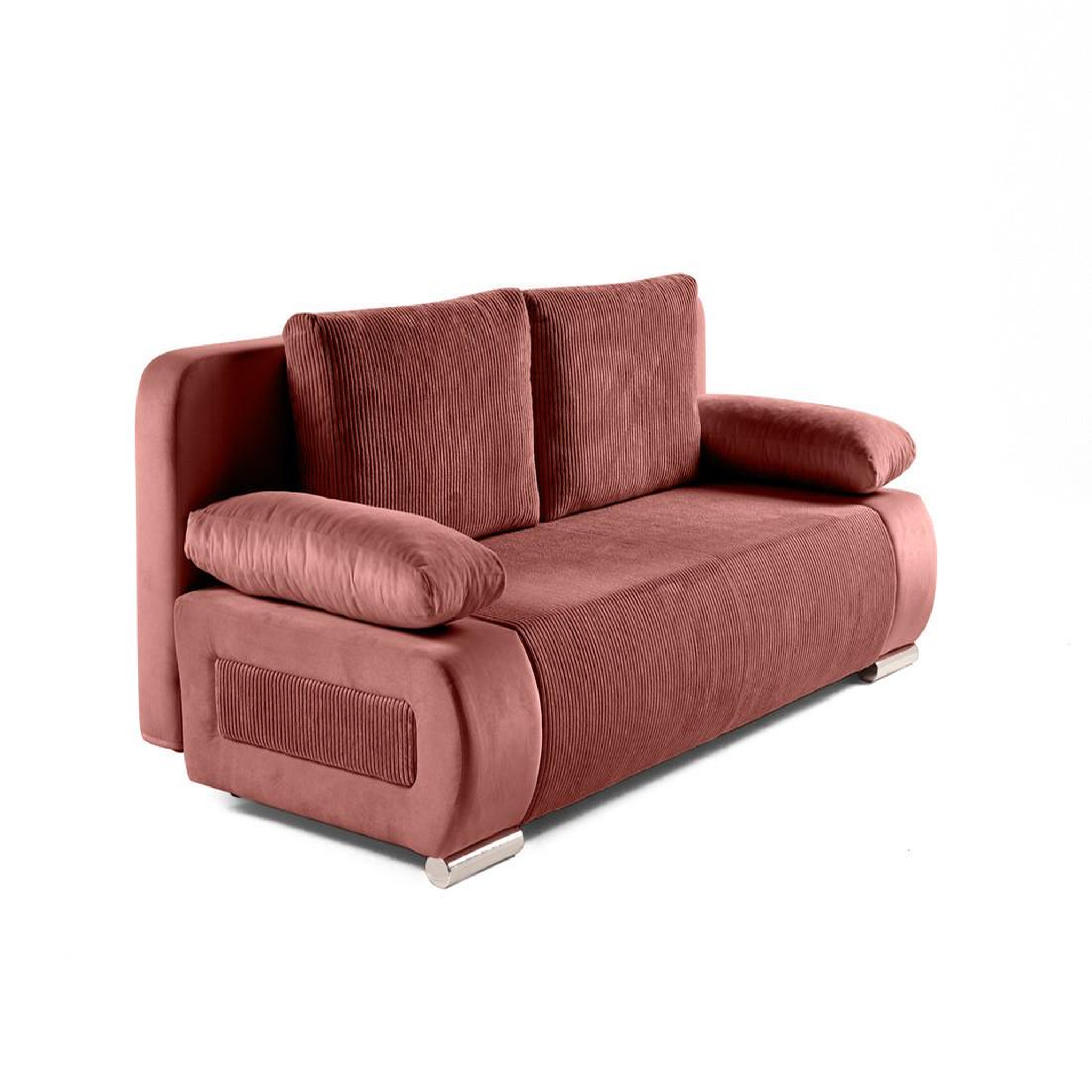 Voir la diapositive 4 : BEST MOBILIER Elio - canapé 3 places convertible - avec coffre - en velours et velours côtelé