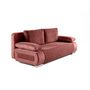 Voir la diapositive 4 : BEST MOBILIER Elio - canapé 3 places convertible - avec coffre - en velours et velours côtelé