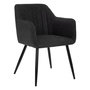 Voir la diapositive 2 : ATMOSPHERA Lot de 2 Chaises Fauteuils  Visoca  83cm Noir