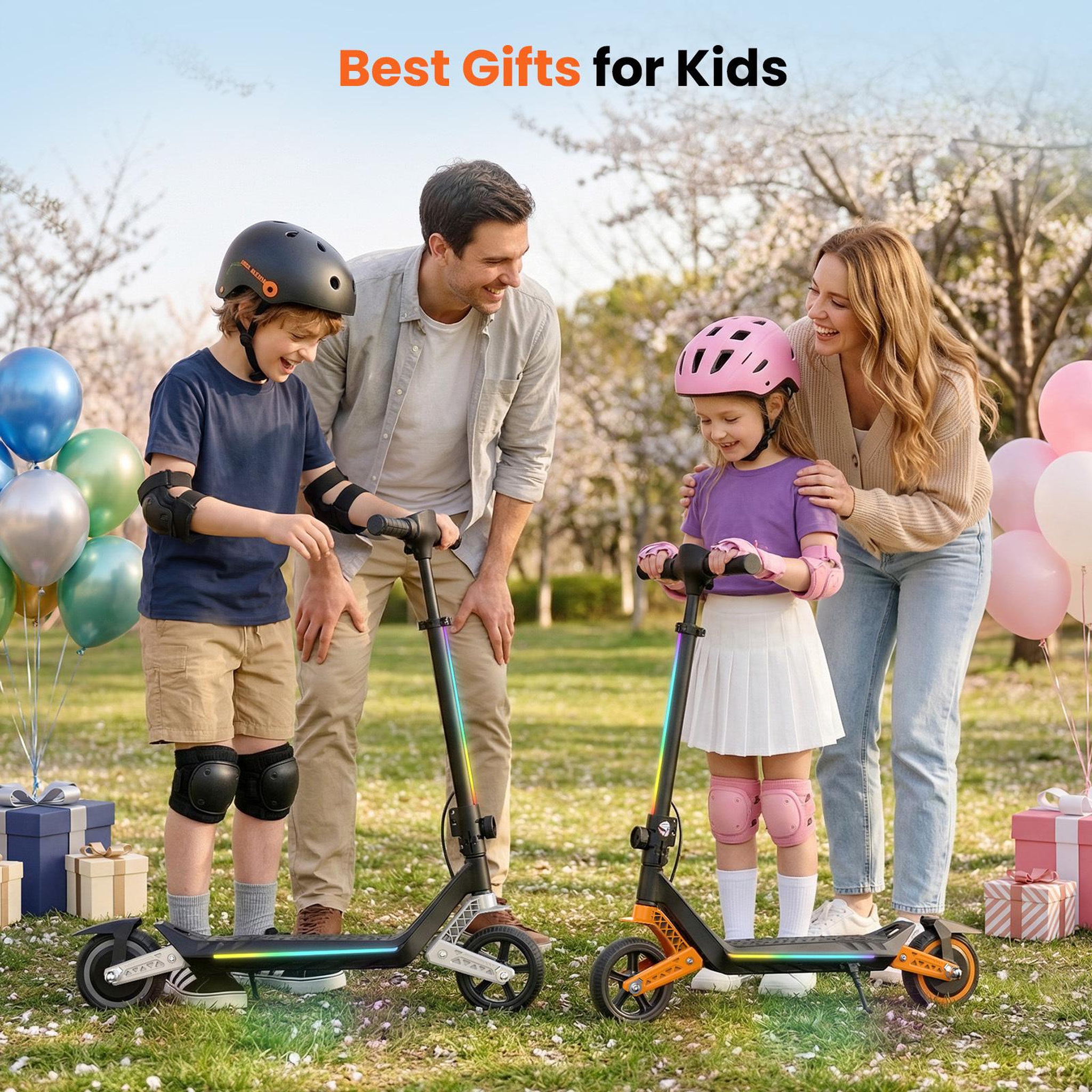 Voir la diapositive 6 : ISCOOTER Trottinette électrique pour enfants iScooter K6, écran LED, hauteur réglable, haut-parleur Bluetooth, pliable