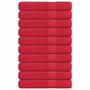Voir la diapositive 1 : VIDAXL Serviettes 10 pcs rouge 100x200 cm 360 g m² 100% coton