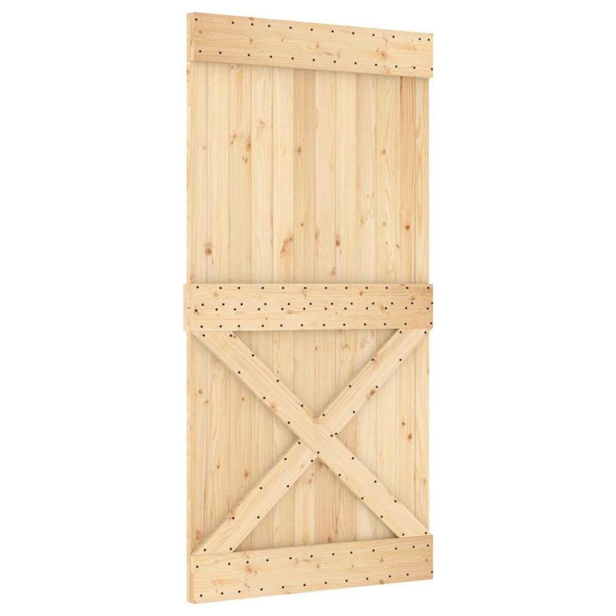 VIDAXL Porte coulissante et kit de quincaillerie 100x210 cm pin massif