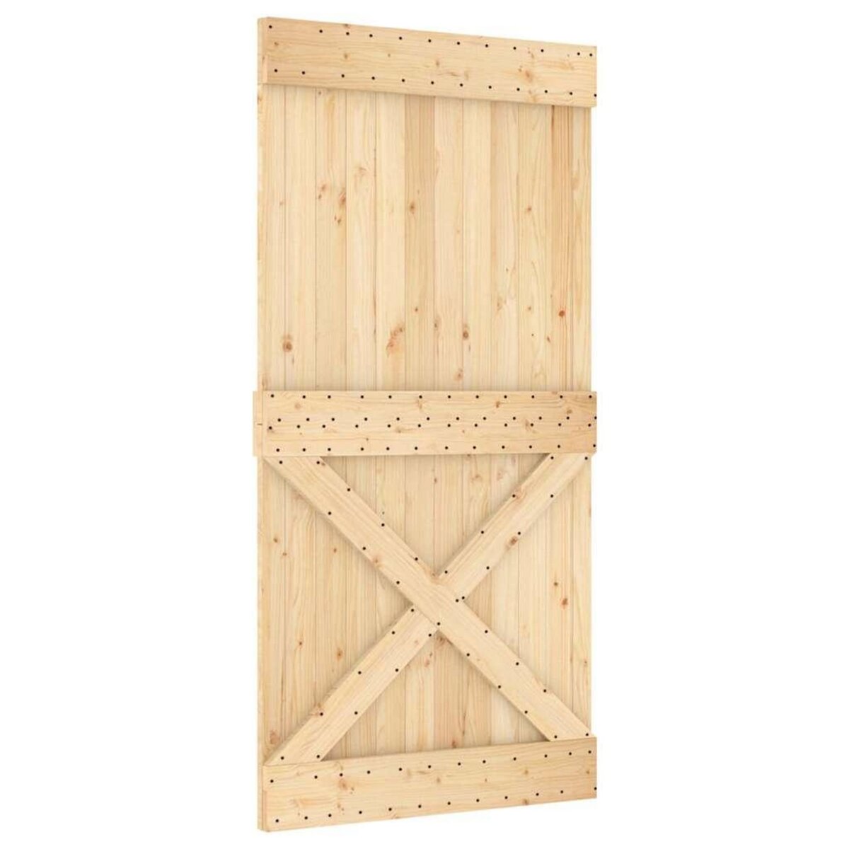 VIDAXL Porte coulissante et kit de quincaillerie 100x210 cm pin massif