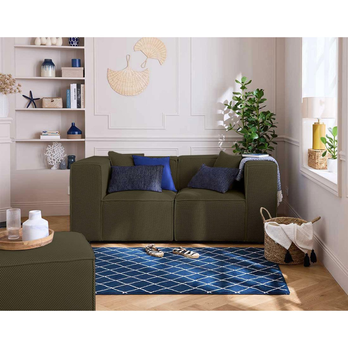 LISA DESIGN Arty - canapé modulable 2 places - en tissu mailles 3d