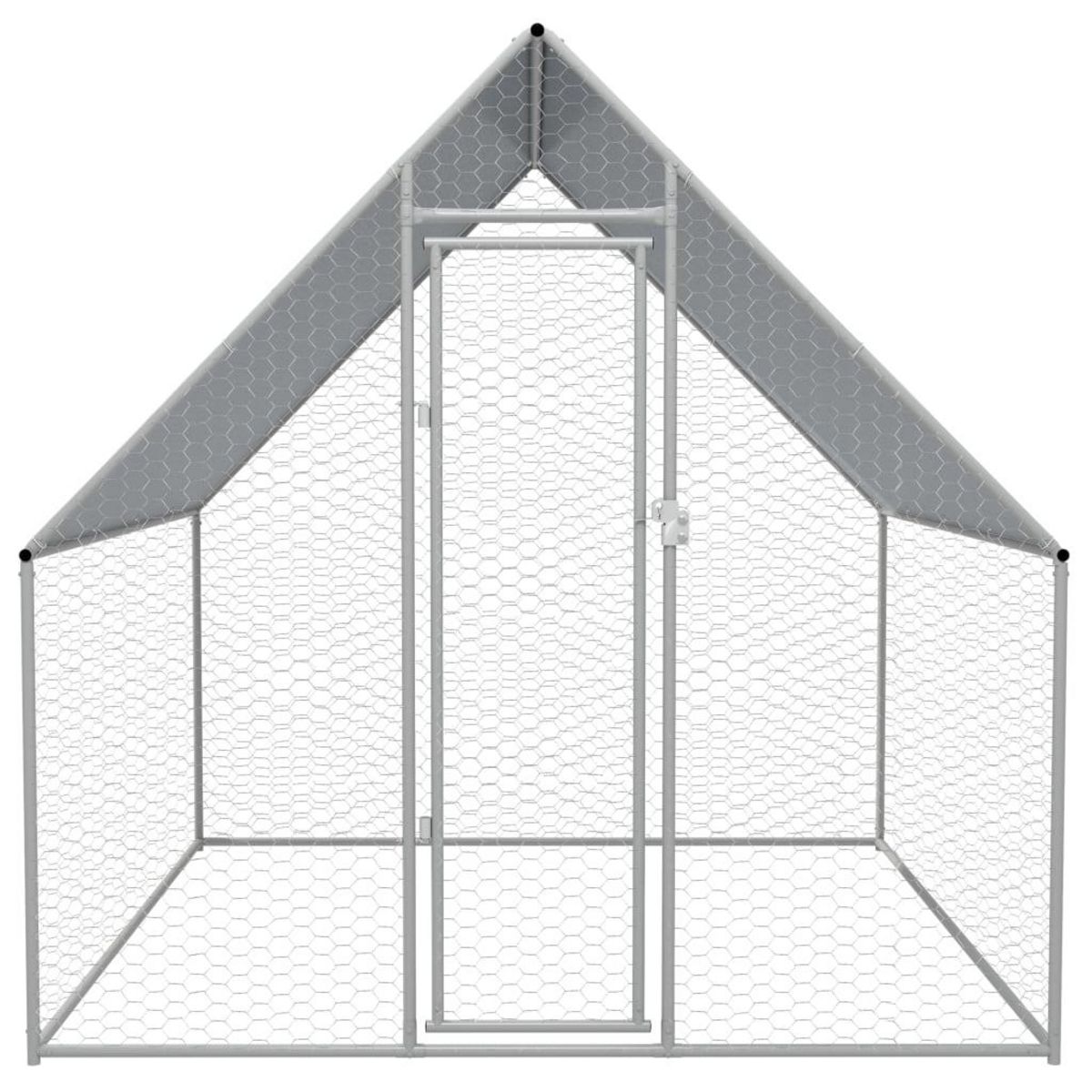 VIDAXL Cage exterieure pour poulets Acier galvanise 2 x 2 x 1,92 m