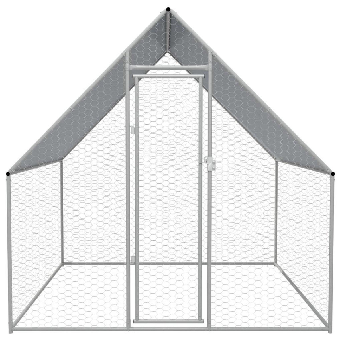 VIDAXL Cage exterieure pour poulets Acier galvanise 2 x 2 x 1,92 m