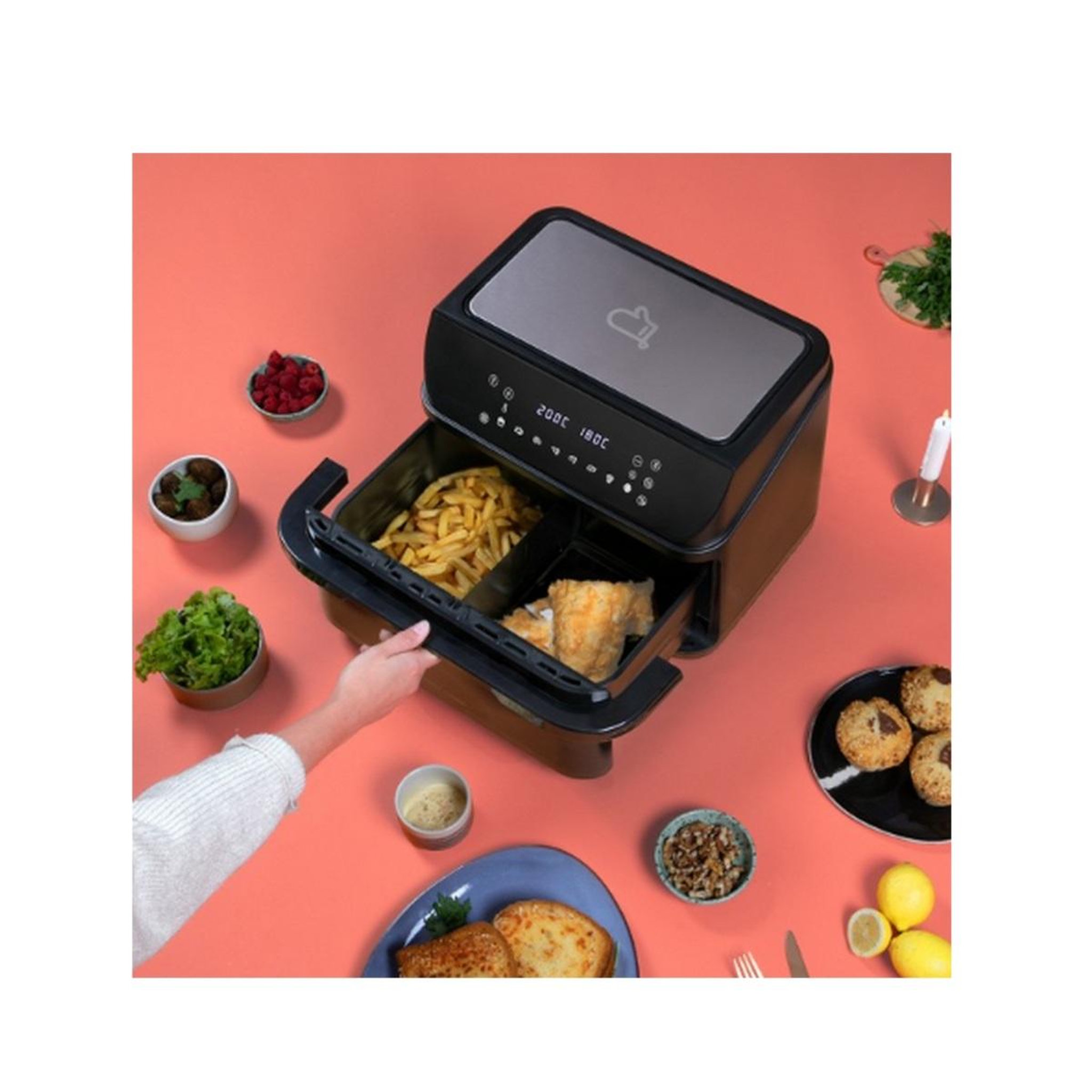 Voir la diapositive 4 : LIVOO Friteuse sans huile avec séparateur 10l 2400w - doc346co