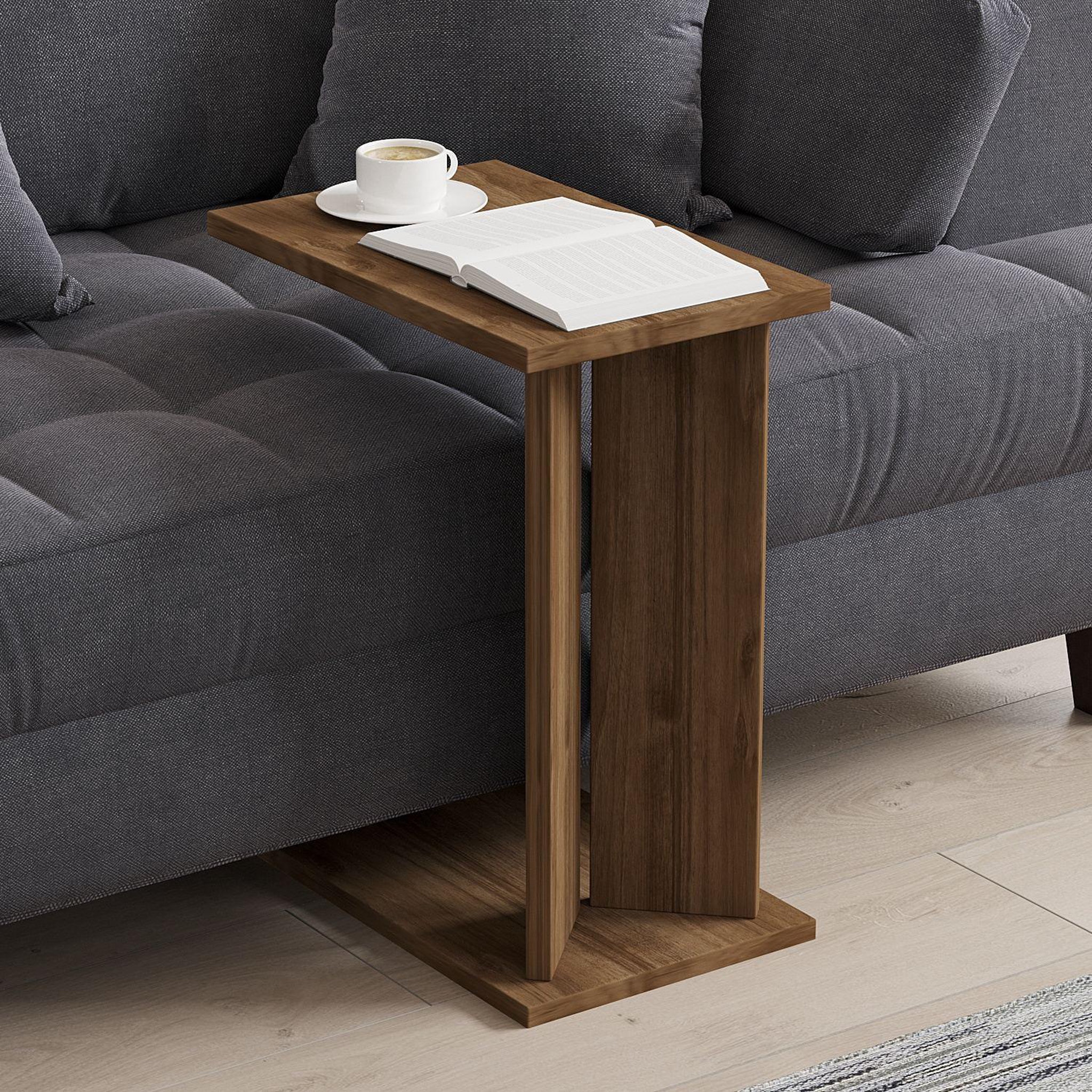 Voir la diapositive 2 : Habitat et Jardin Table d'appoint en bois  lun  - 25 x 50 x 48 cm - marron