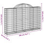 Voir la diapositive 6 : VIDAXL Paniers a gabions arques 40 pcs 200x30x120/140 cm Fer galvanise