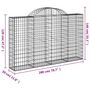 Voir la diapositive 6 : VIDAXL Paniers a gabions arques 40 pcs 200x30x120/140 cm Fer galvanise