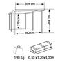 Voir la diapositive 5 : Carport bois MAX toit plat  15,71 m² 1 voiture