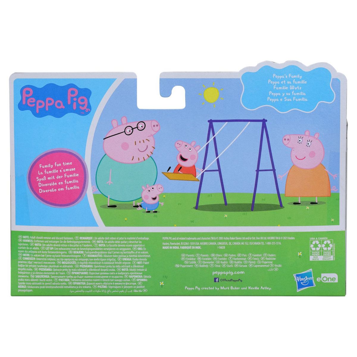 HASBRO Pack de 4 figurines Peppa Pig Tenue classique
