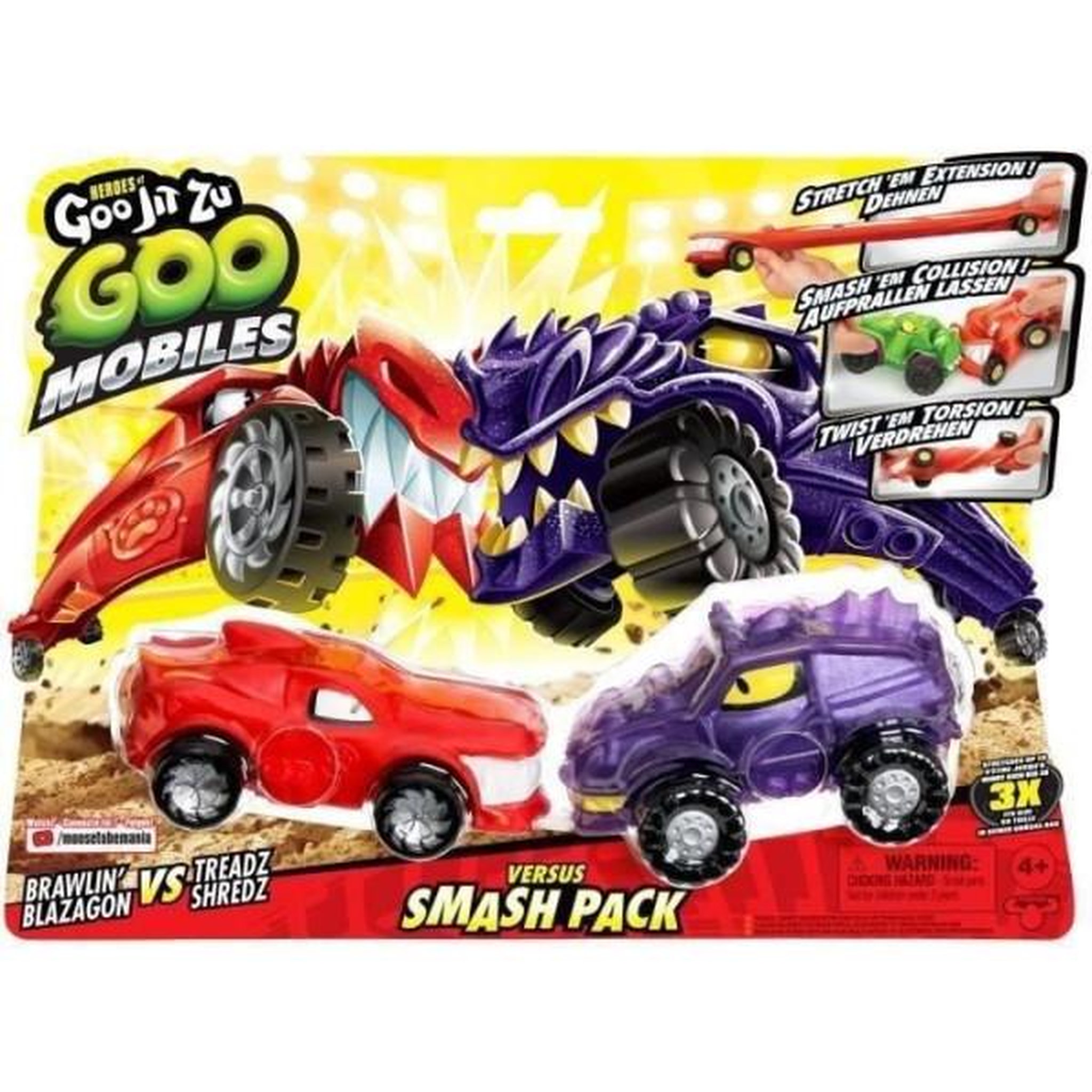 Set de 2 voitures Goo Jit Zu Goo Mobiles Versus Modèle aléatoire