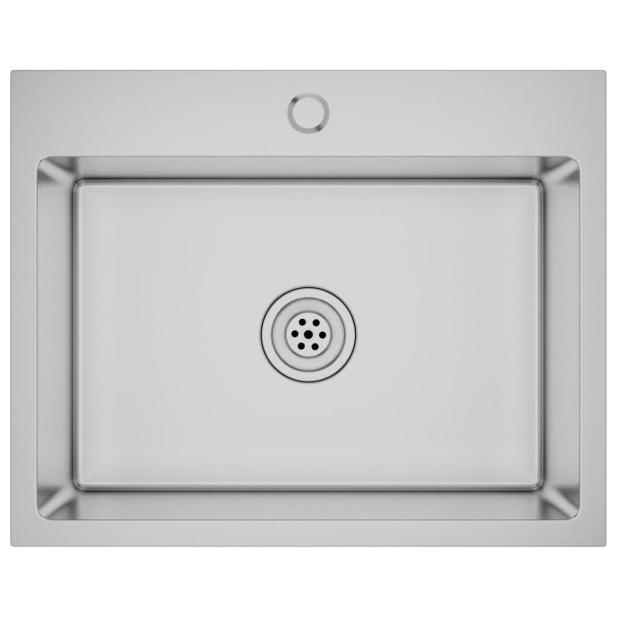 VIDAXL Evier de cuisine fait main Acier inoxydable