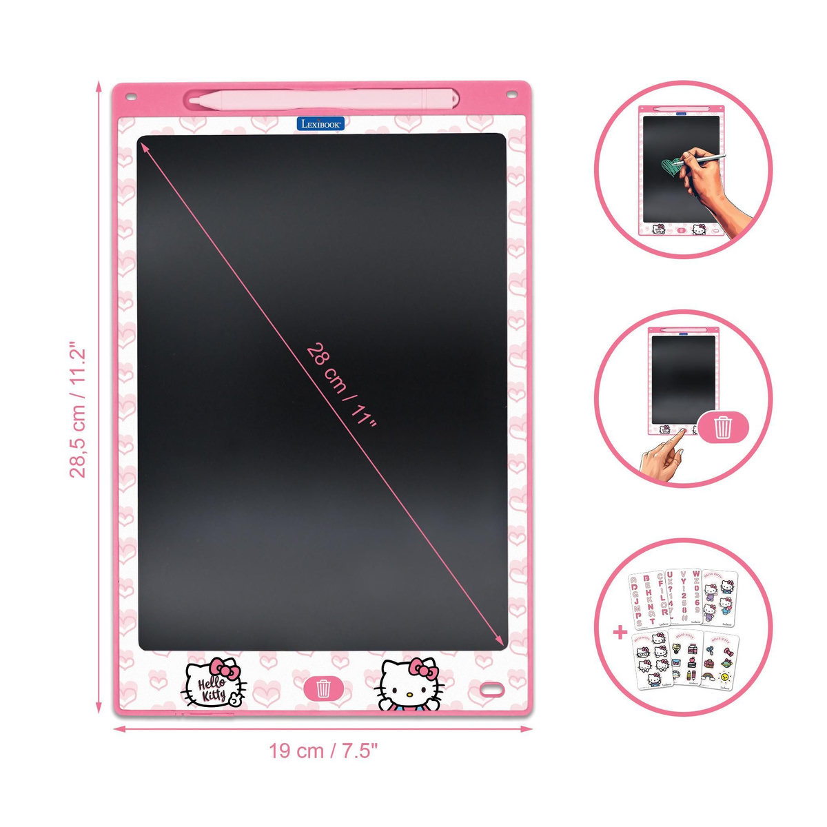 Lexibook Tablette à Dessins électronique multicolore Hello Kitty