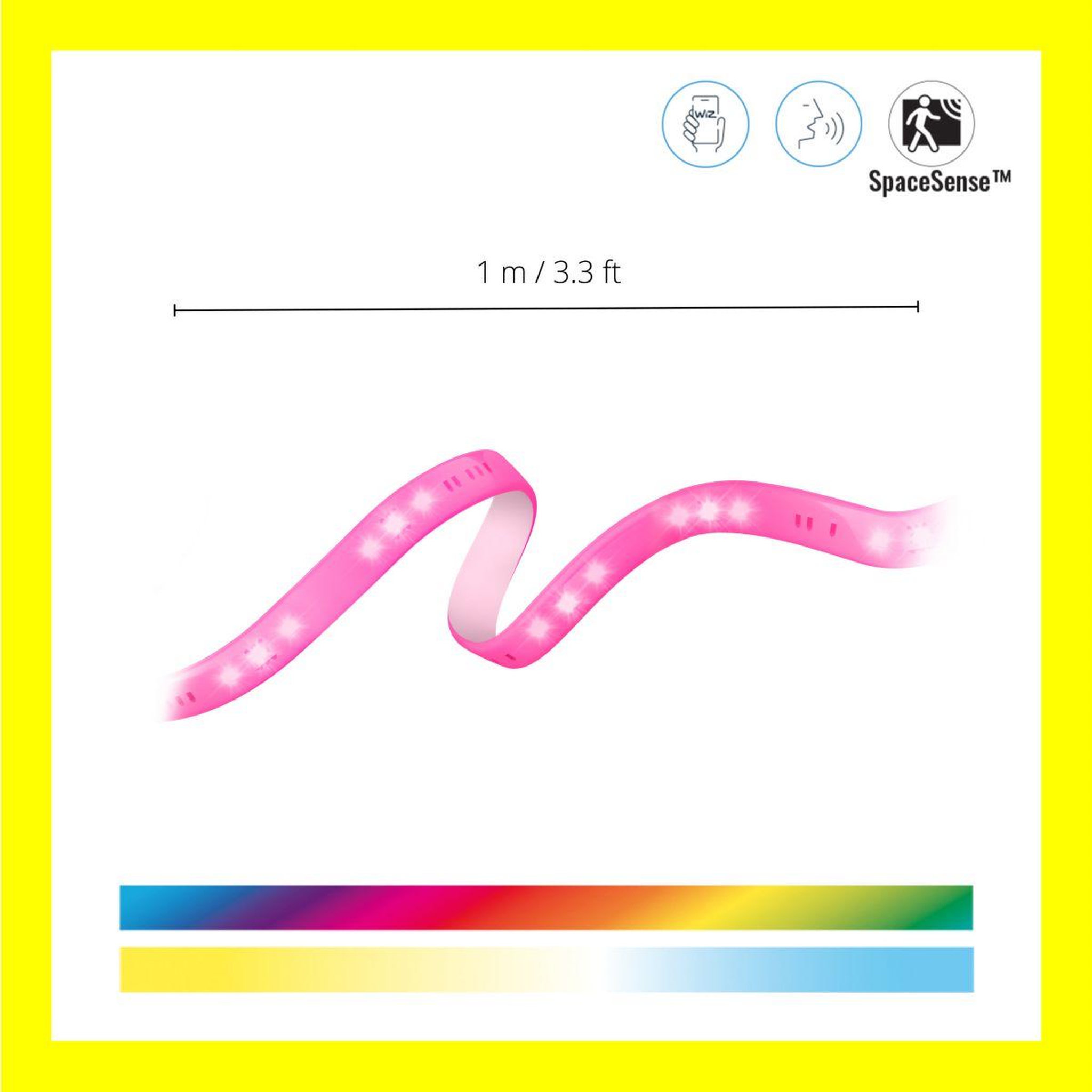 Voir la diapositive 2 : WIZ Bandeau led couleur 1m ultra lumineux 800lm