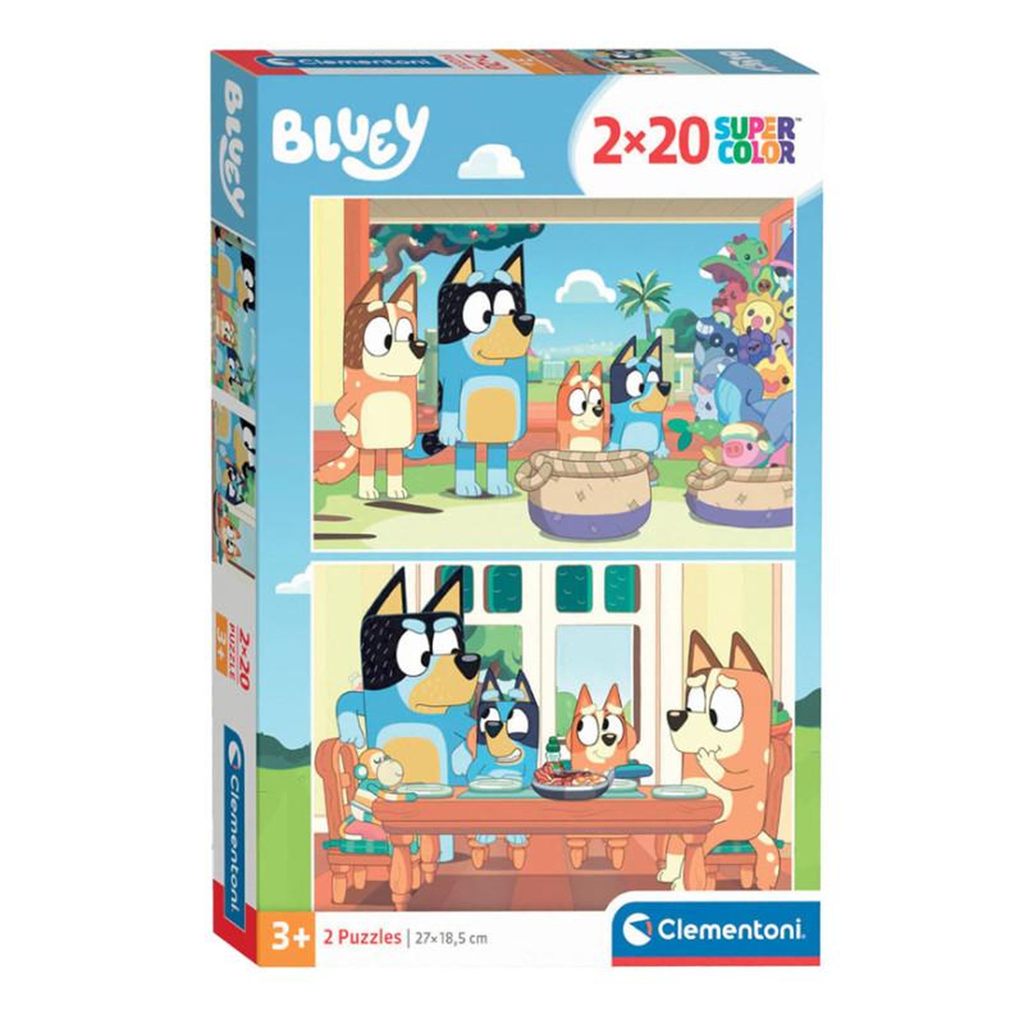 CLEMENTONI Clementoni Jigsaw Puzzle Super Color Bluey, 2x20pcs. 24807