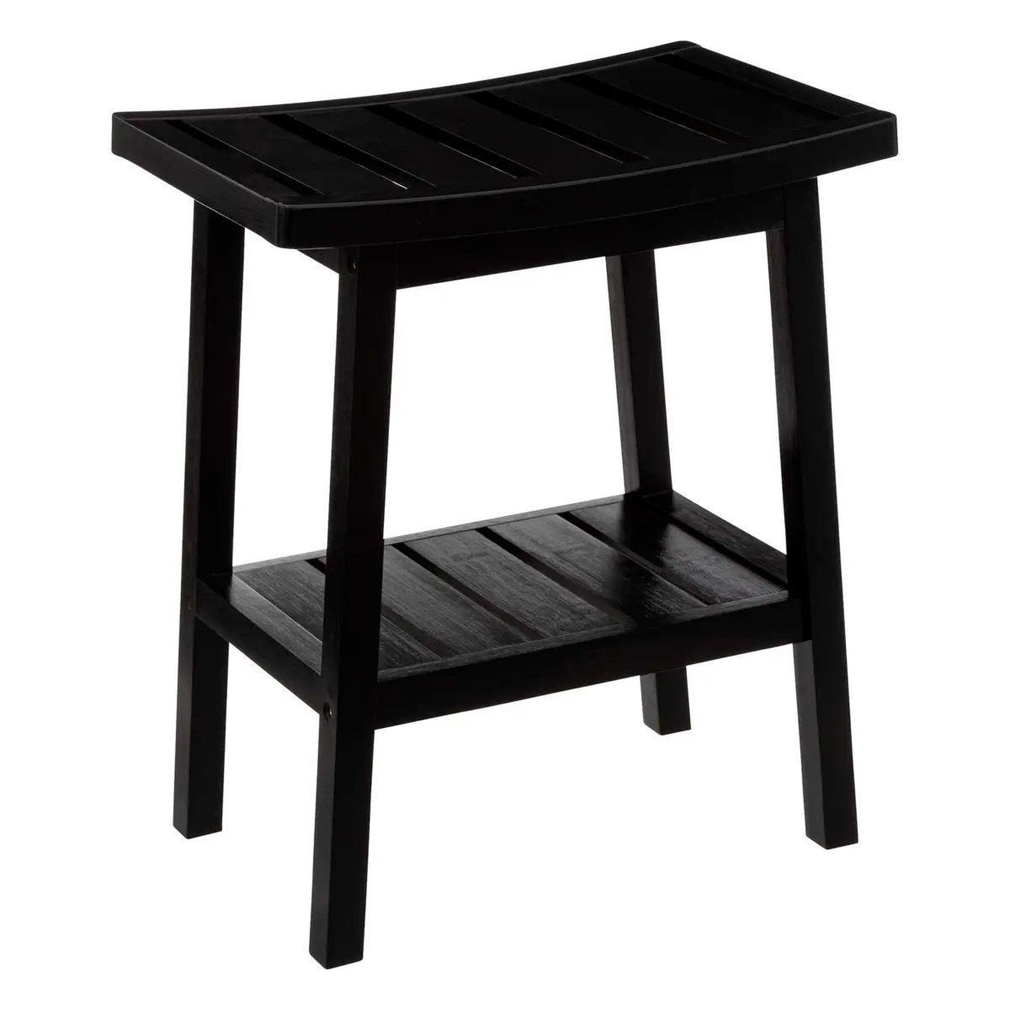 FIVE Tabouret rangement  bambou  46cm noir