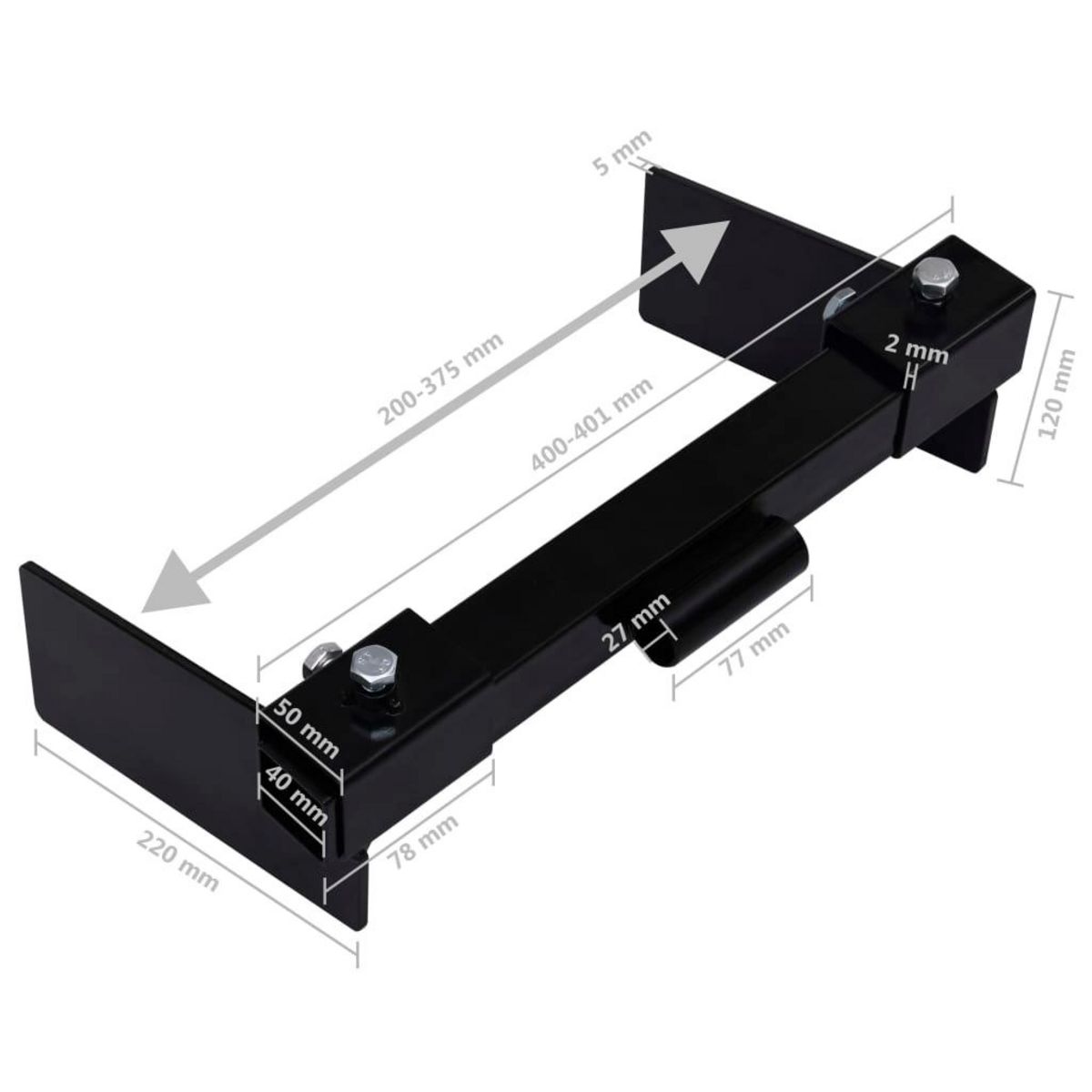 VIDAXL Pare-neige pour tondeuse a gazon avec adaptateur 100 cm