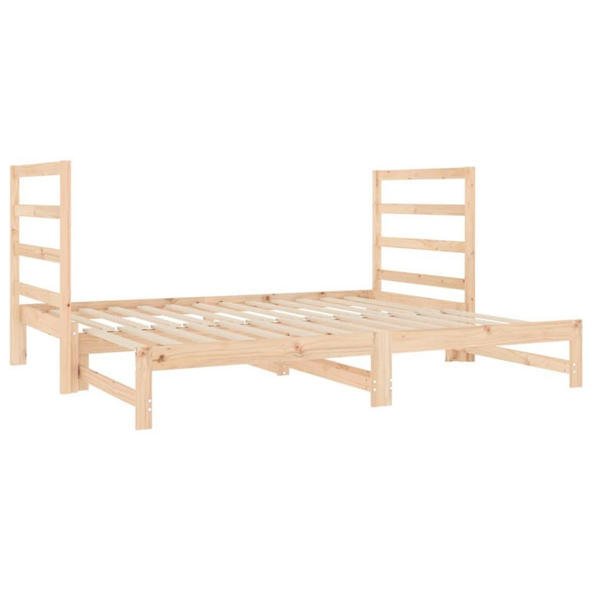 VIDAXL Lit coulissant sans matelas 2x(90x190) cm