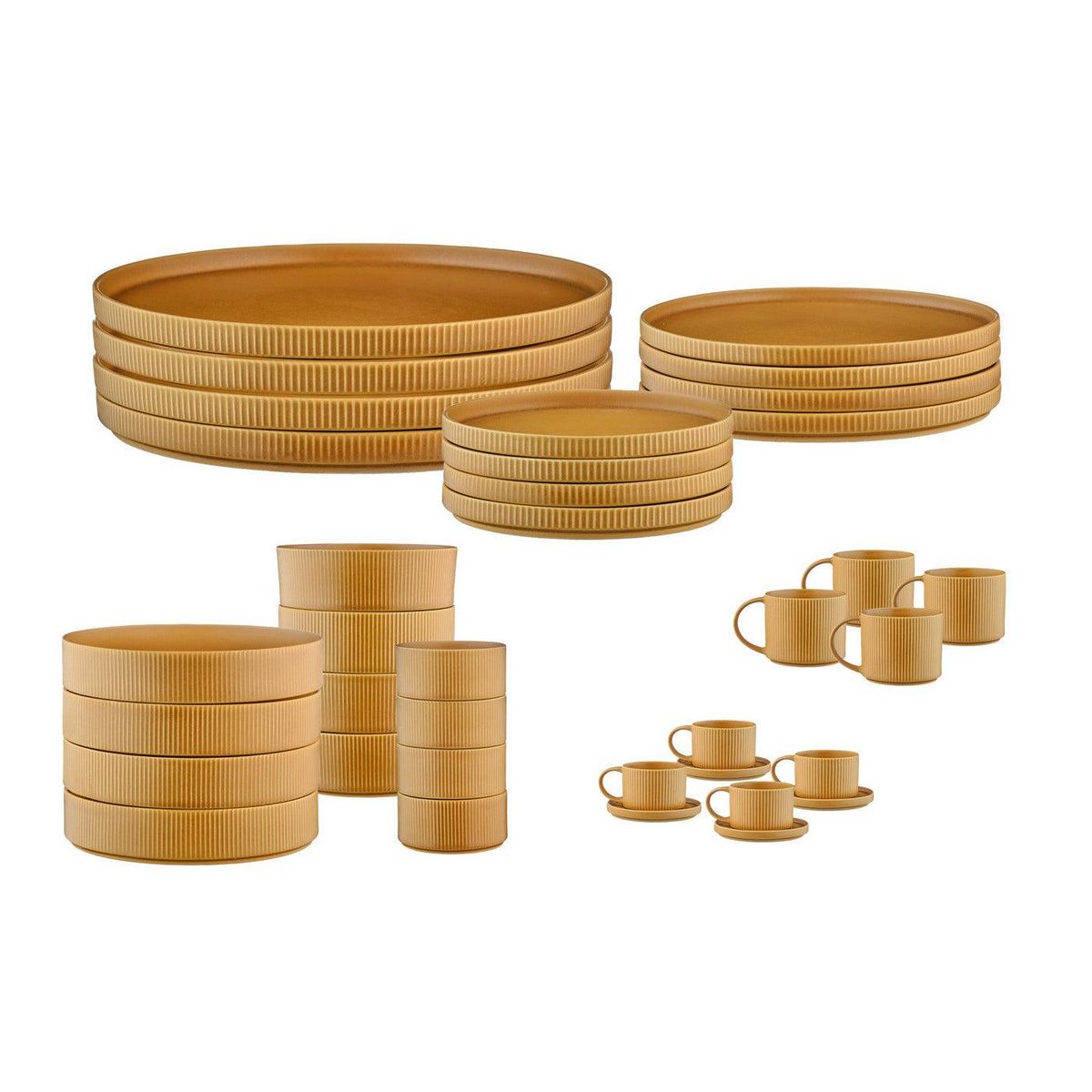 BJORN Service Complet SCANDI - 36 pièces - Ocre