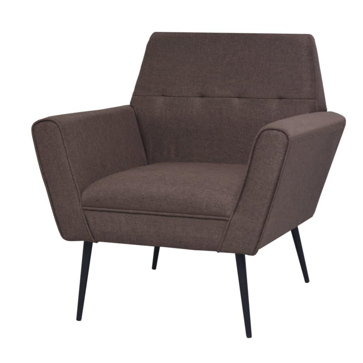 VIDAXL Fauteuil marron acier et tissu