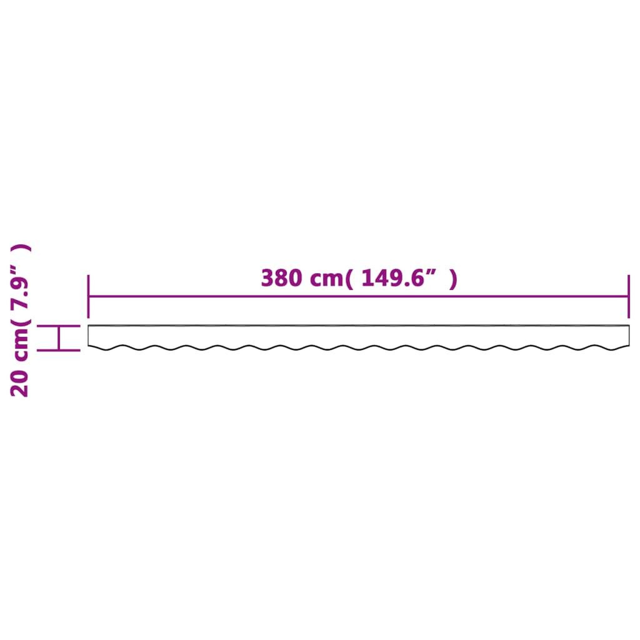 Voir la diapositive 6 : VIDAXL Tissu de remplacement de cantonniere d'auvent rayure anthracite