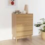 Voir la diapositive 2 : SWEEEK Commode de rangement décor bois. 4 tiroirs