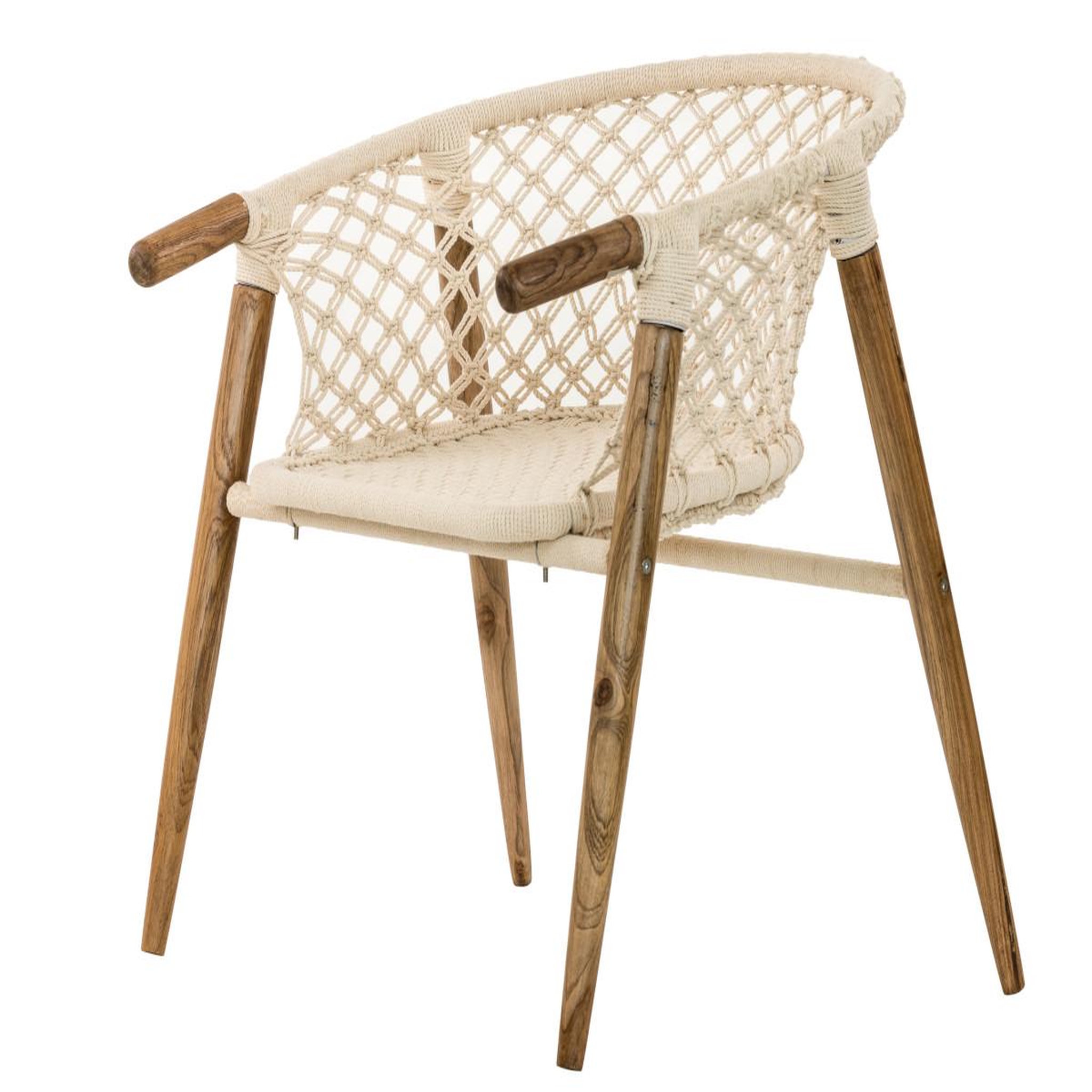 Voir la diapositive 2 : Jardiline Fauteuil de jardin en macramé coton - jardiline