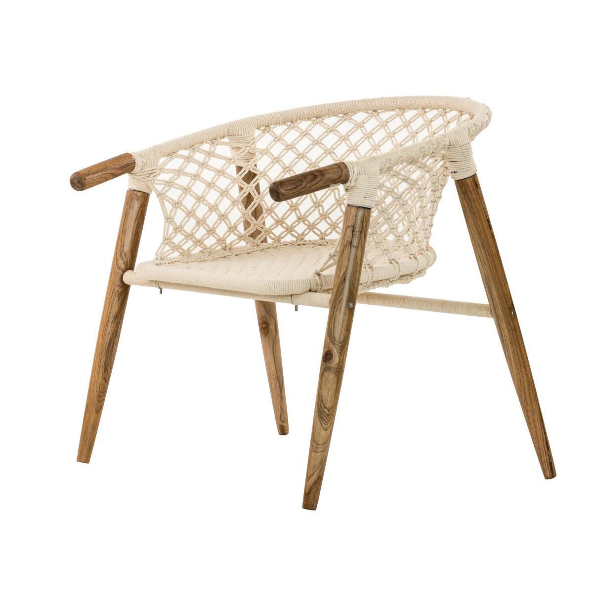 Jardiline Fauteuil de jardin en macramé coton - Jardiline