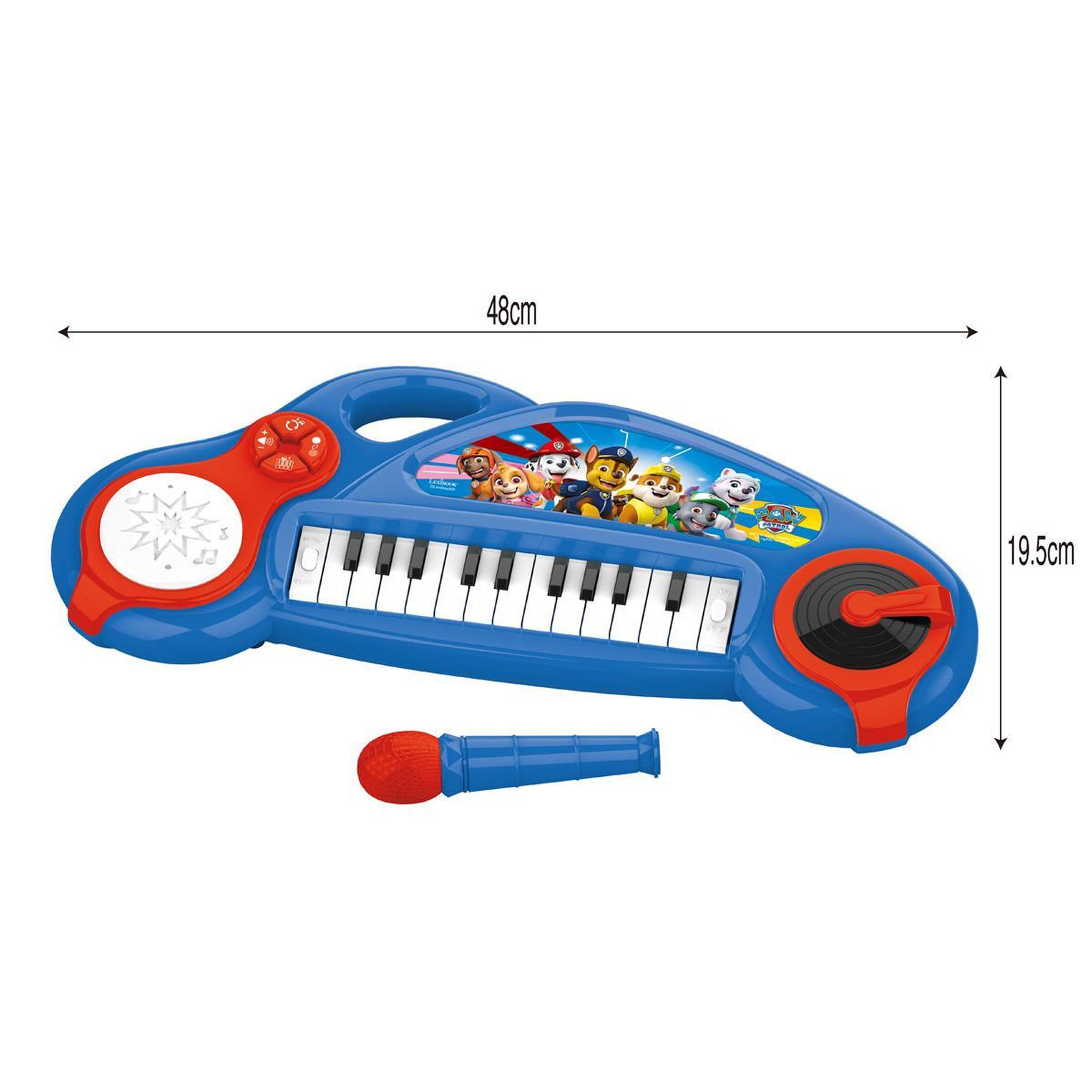 Voir la diapositive 2 : Lexibook Piano électronique La Pat Patrouille avec effets lumineux et microphone