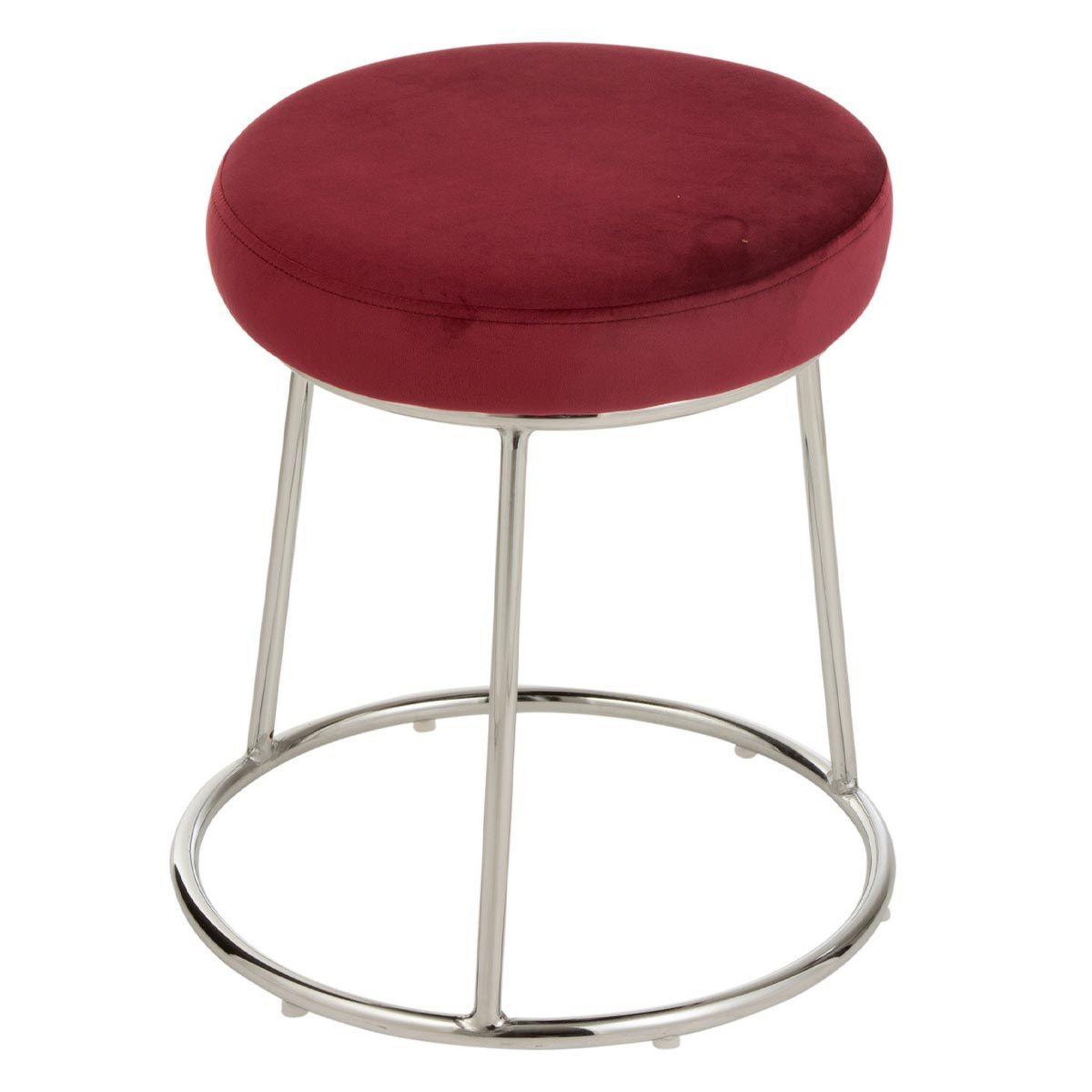 Voir la diapositive 2 : J-LINE Galette de chaise ronde  assise  34cm rouge