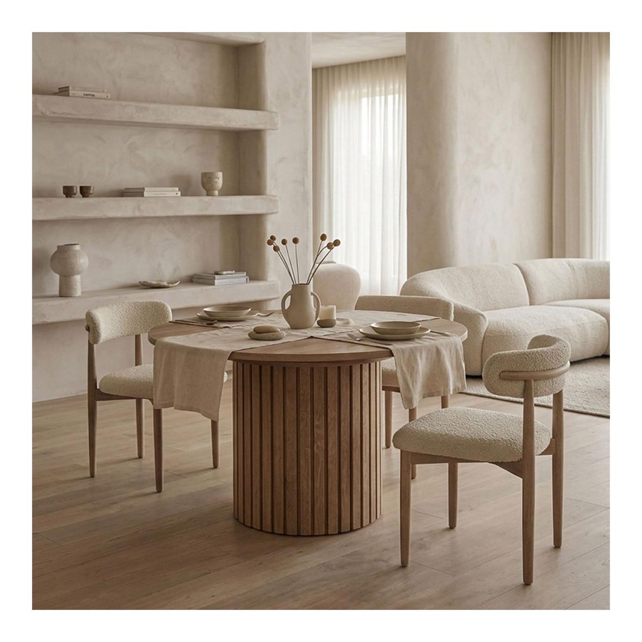 Voir la diapositive 5 : Paris Prix Table à Manger Ronde Extensible  Karo  120cm Naturel