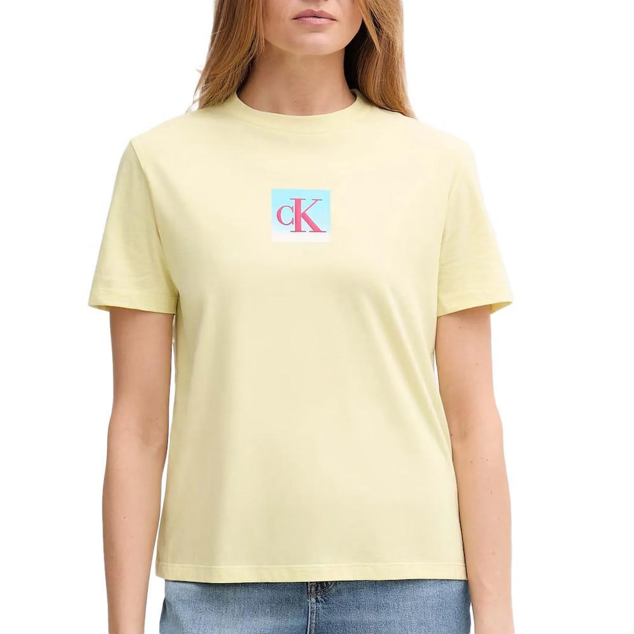 Voir la diapositive 1 : CALVIN KLEIN JEANS T-shirt Jaune Femme Calvin Klein Jeans Ss Classic