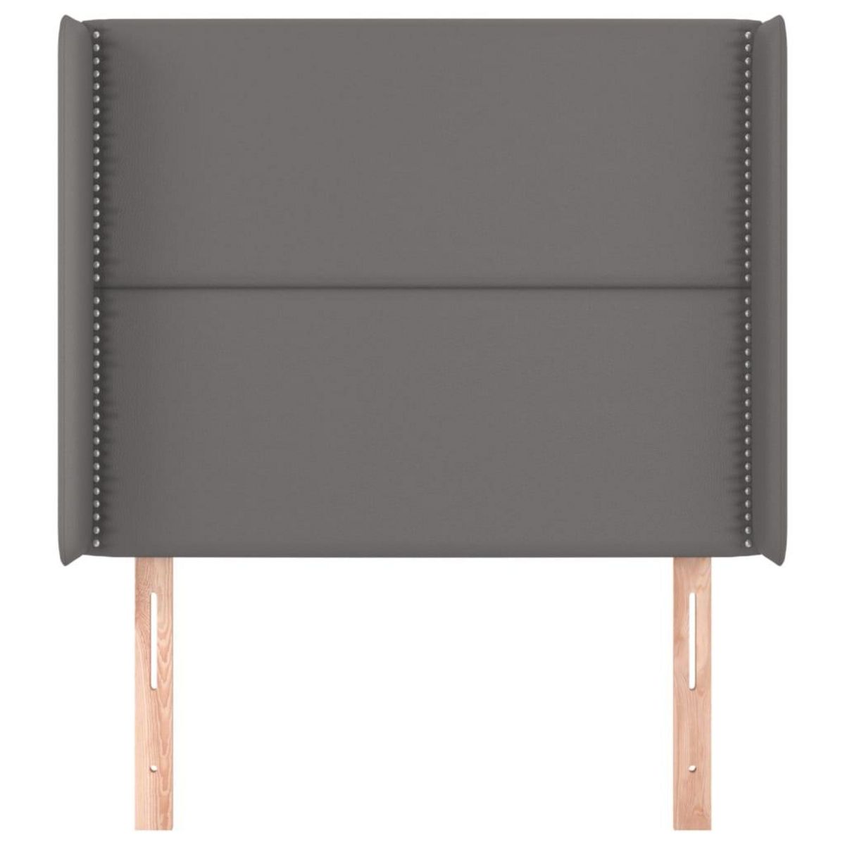 VIDAXL Tete de lit avec oreilles Gris 83x16x118/128 cm Similicuir