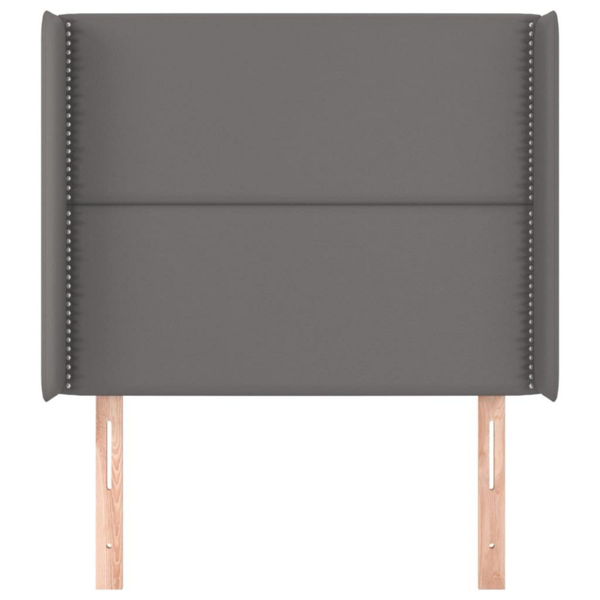 VIDAXL Tete de lit avec oreilles Gris 83x16x118/128 cm Similicuir