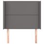 Voir la diapositive 3 : VIDAXL Tete de lit avec oreilles Gris 83x16x118/128 cm Similicuir